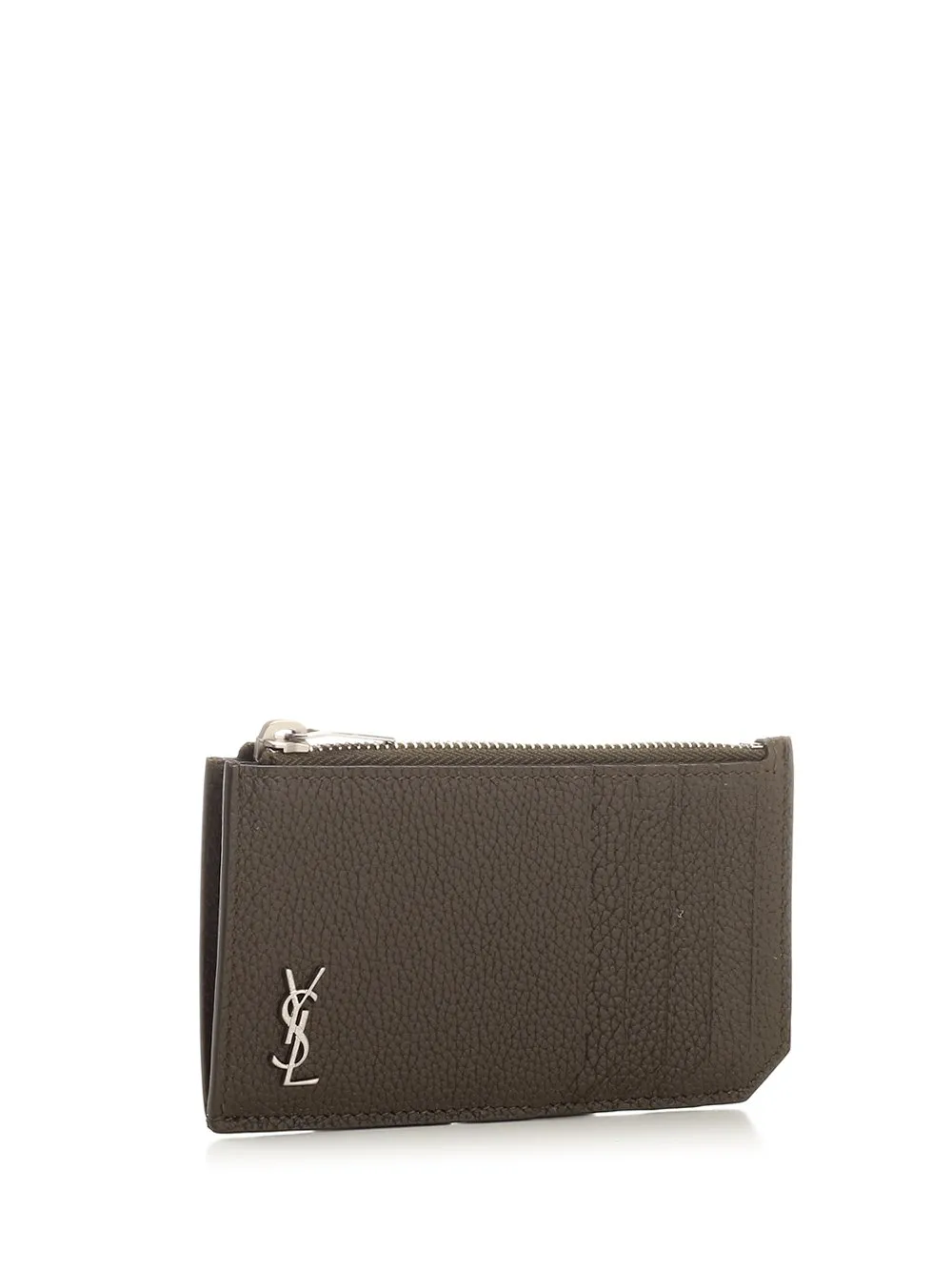 Saint Laurent Tiny Cassandre Fragments Zipped Card Case