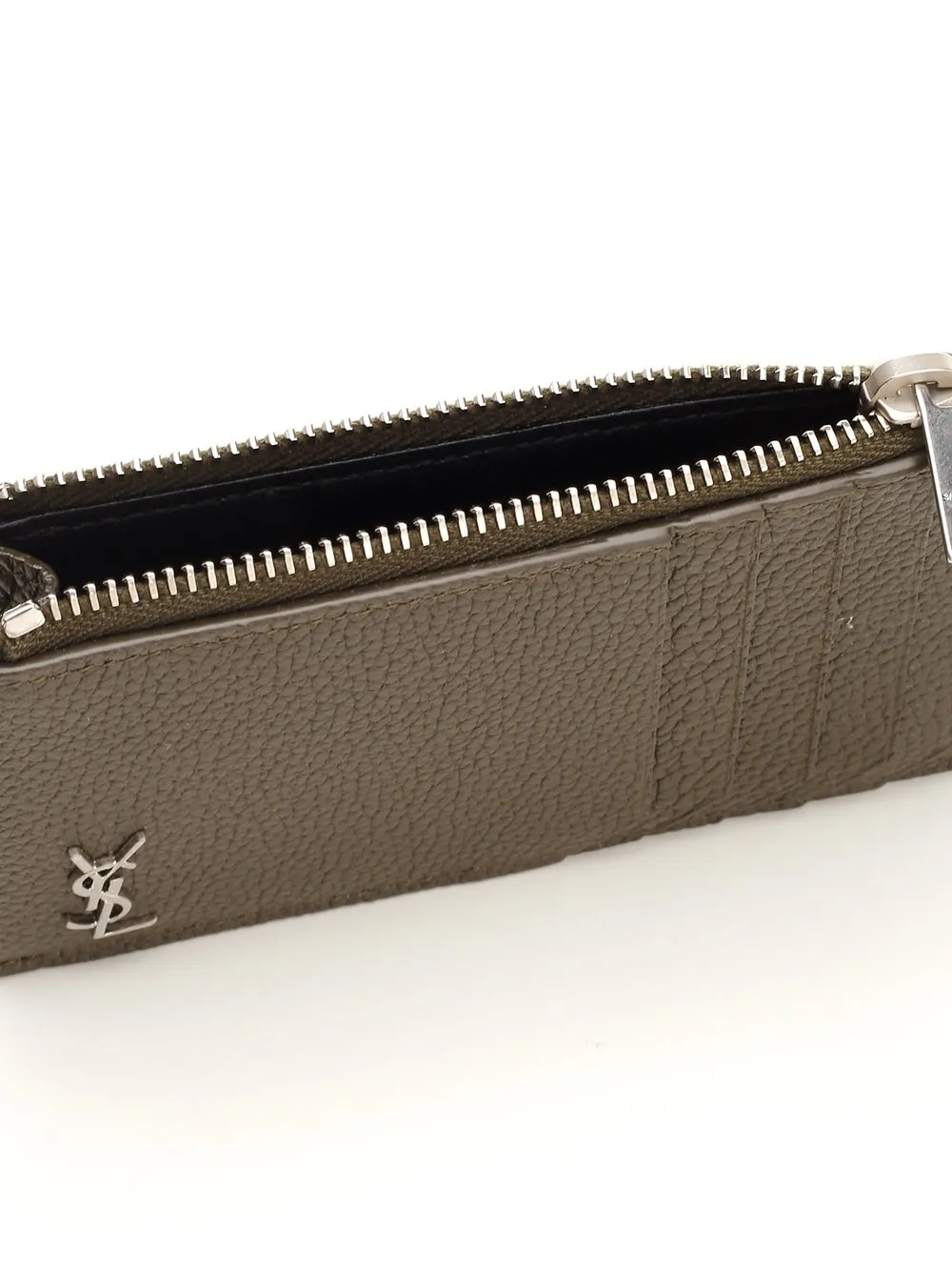 Saint Laurent Tiny Cassandre Fragments Zipped Card Case