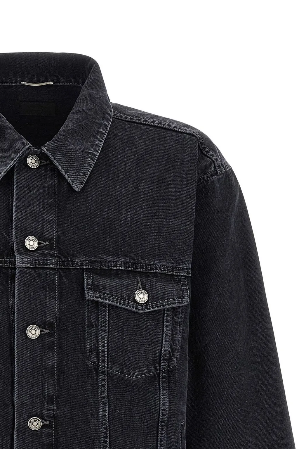 Saint Laurent Button-Up Denim Trucker Jacket