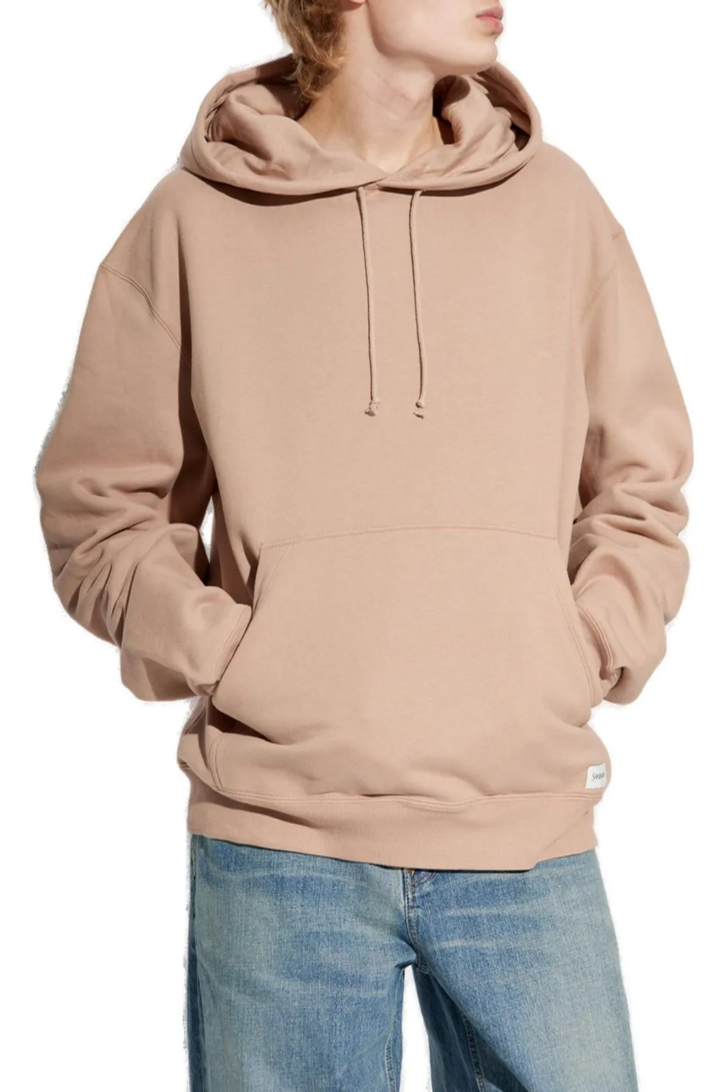 Saint Laurent Logo Patch Drawstring Hoodie