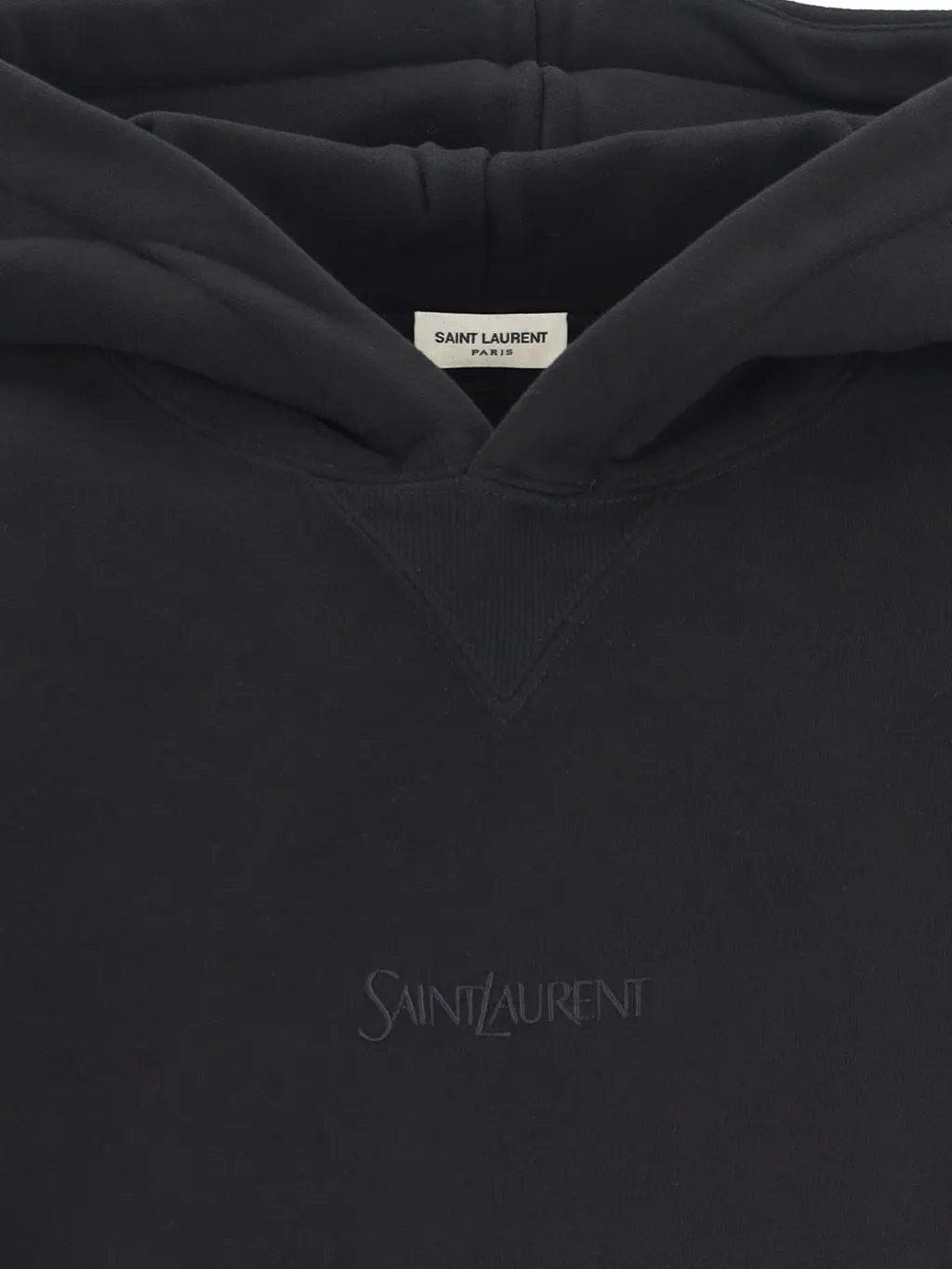 Saint Laurent Logo Embroidered Long-Sleeved Hoodie