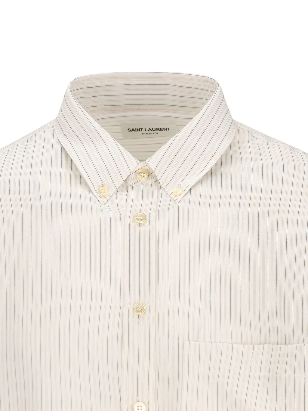 Saint Laurent Striped Long-Sleeved Shirt
