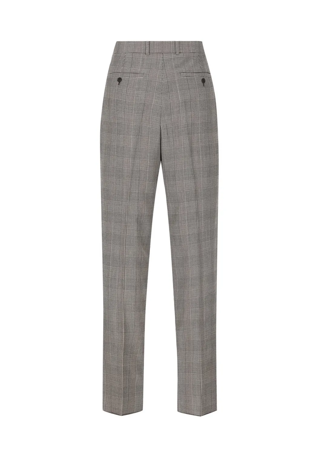 Saint Laurent High Waist Checked Trousers