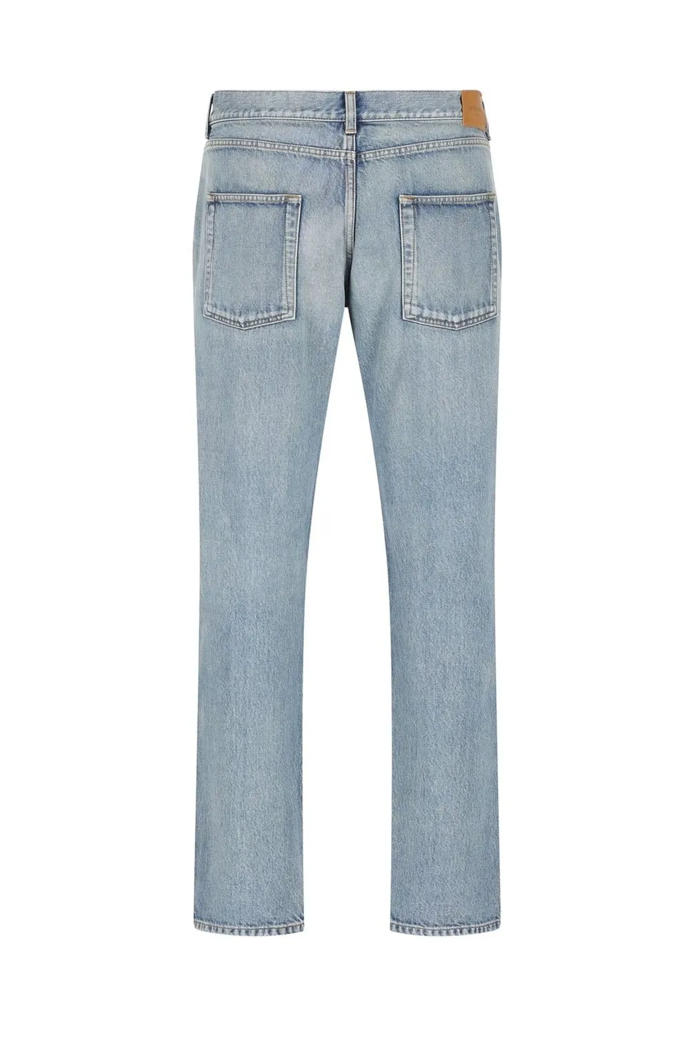Saint Laurent Logo Patch Low-Rise Jeans