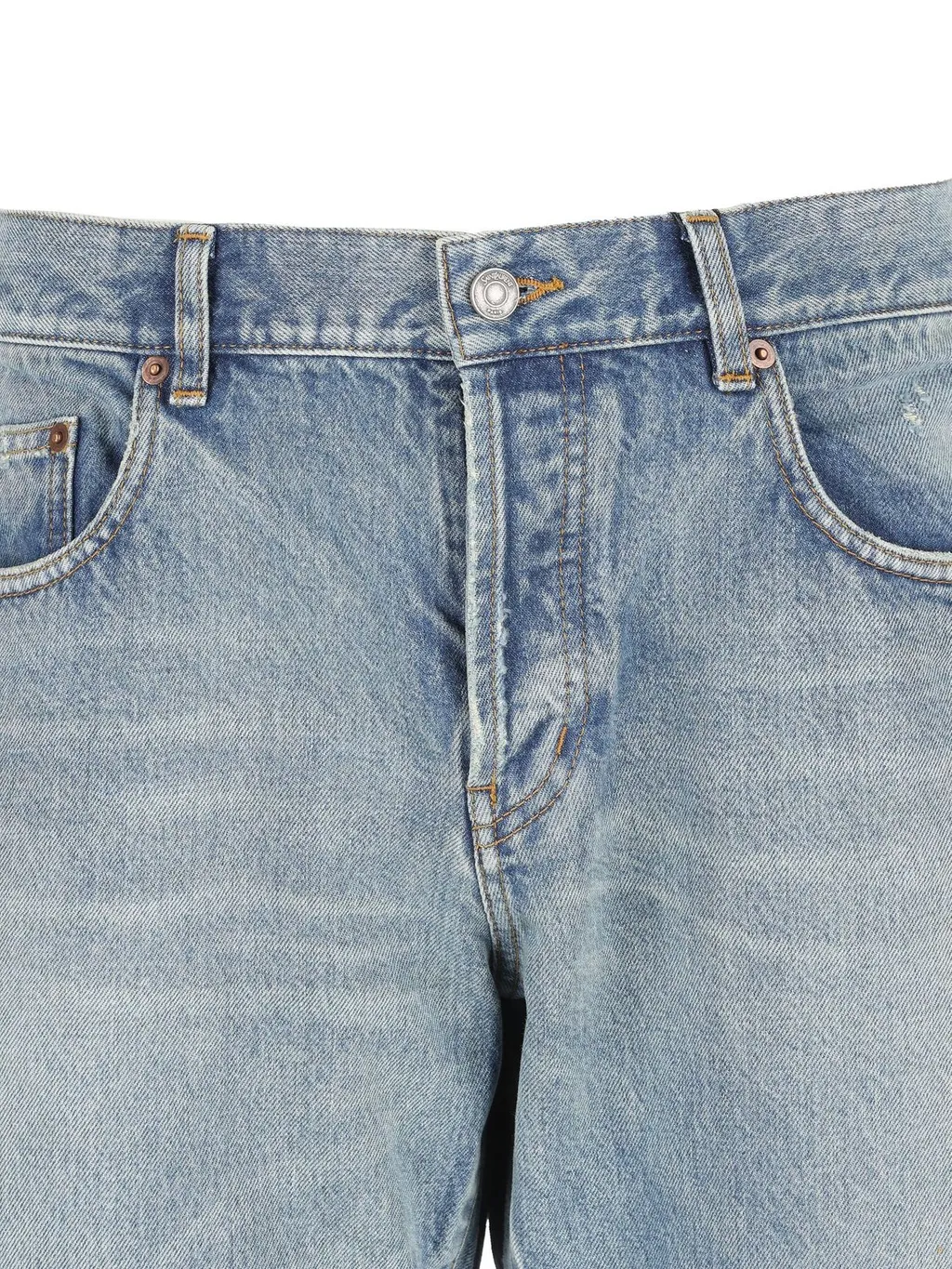Saint Laurent Logo Patch Low-Rise Jeans