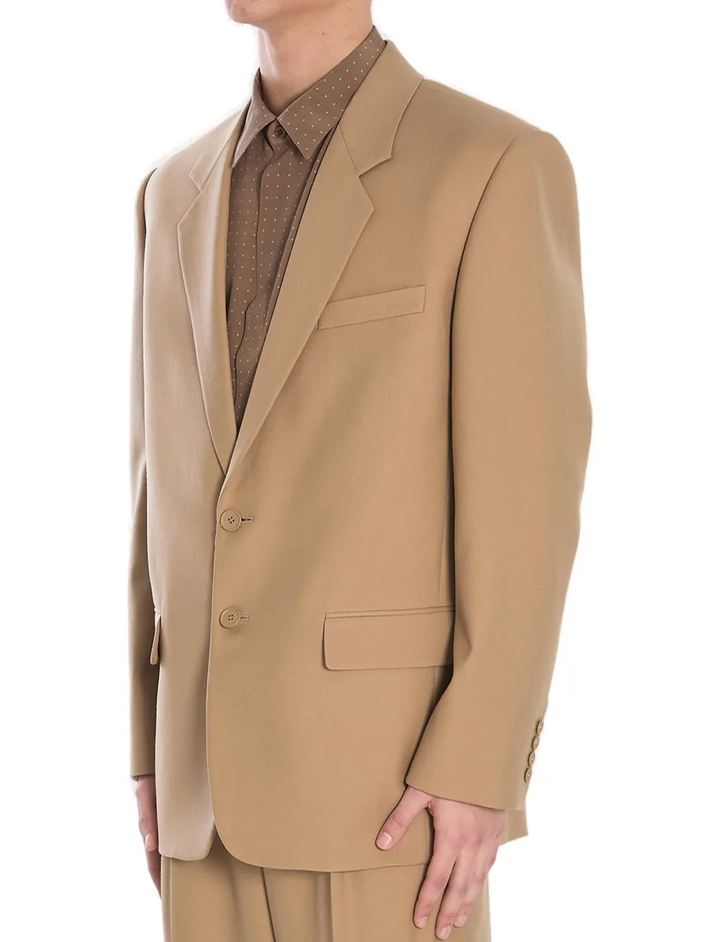 Saint Laurent Single-Breasted Long-Sleeved Jacket