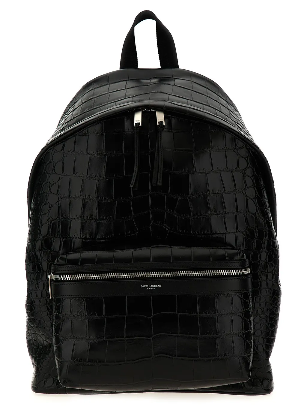Saint Laurent Embossed Zip-Up City Backpack