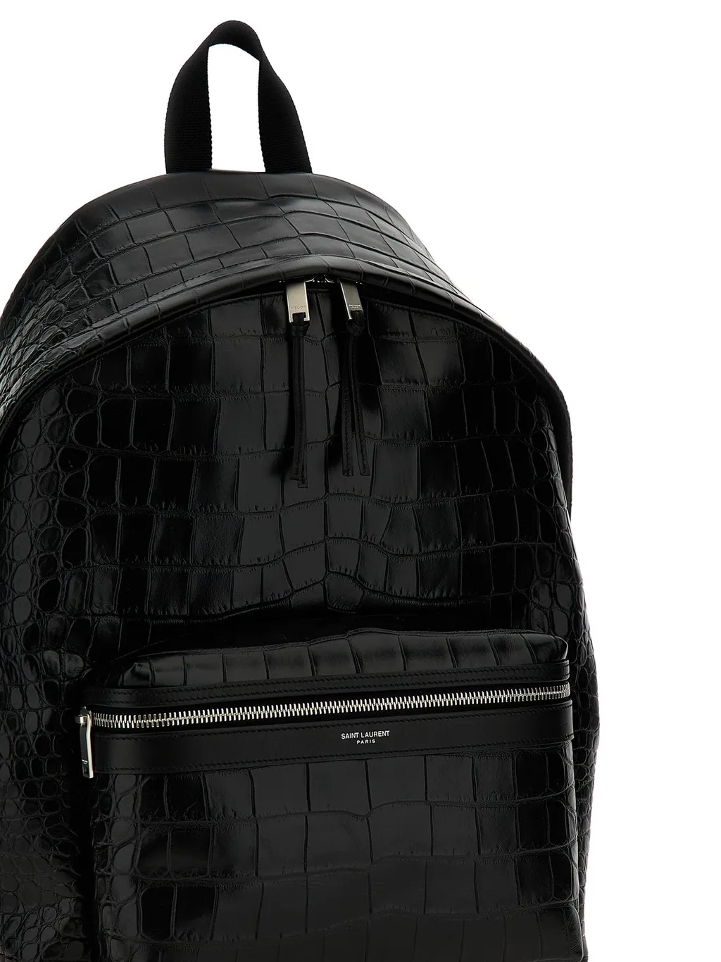 Saint Laurent Embossed Zip-Up City Backpack
