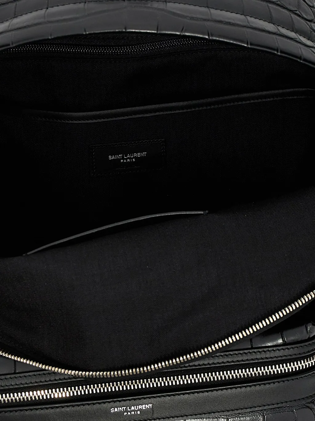 Saint Laurent Embossed Zip-Up City Backpack