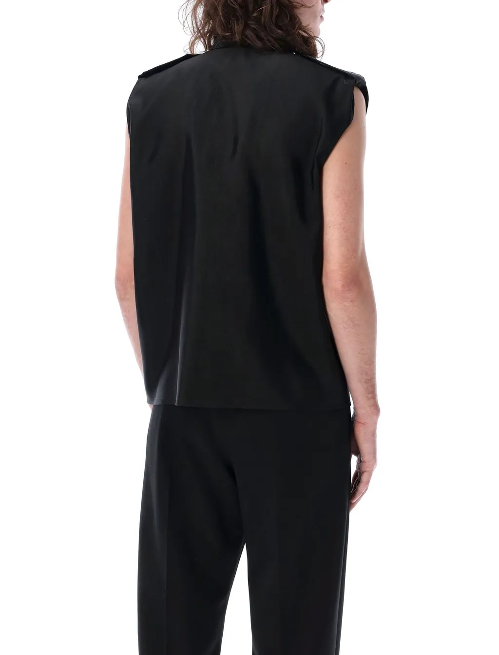 Saint Laurent Saharienne Sleeveless Shirt