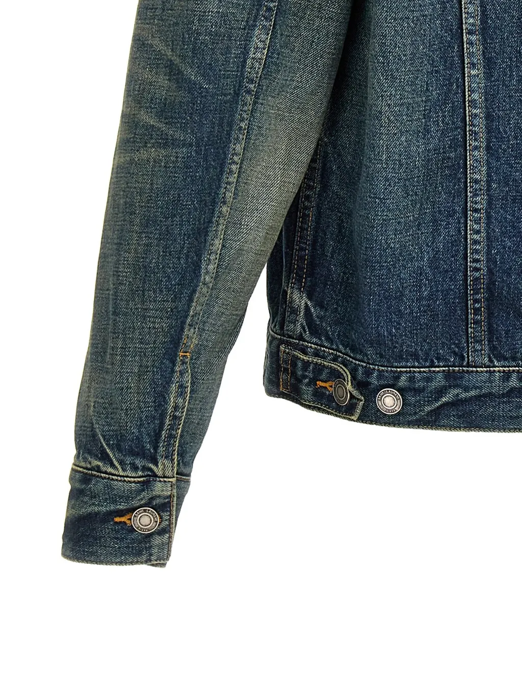Saint Laurent Buttoned Long-Sleeved Denim Jacket
