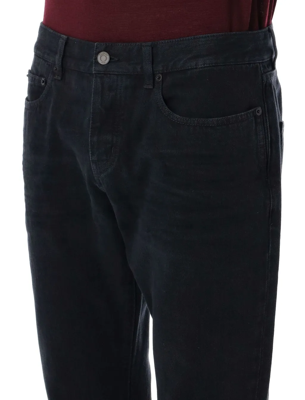 Saint Laurent Low-Rise Straight Leg Jeans