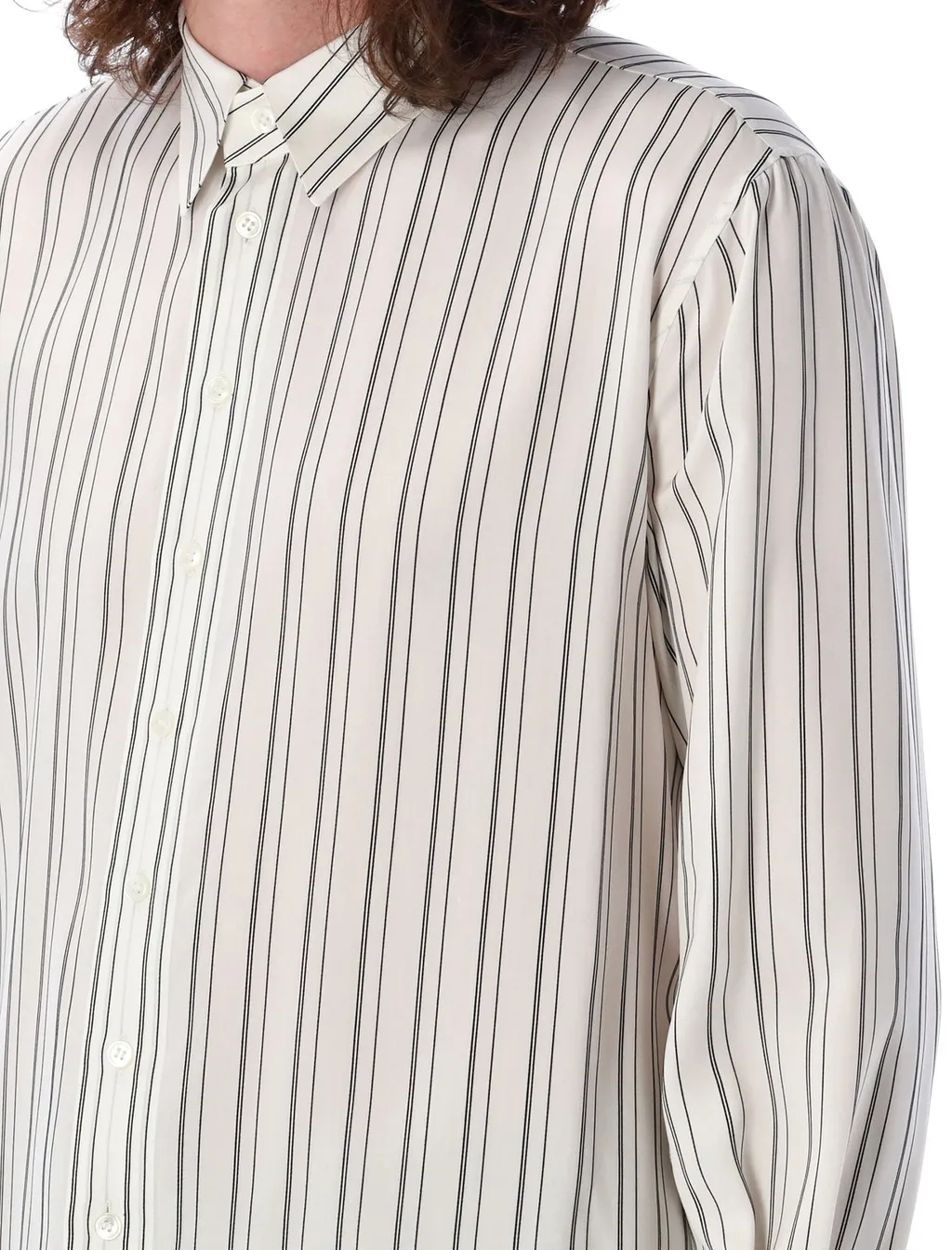 Saint Laurent Striped Button-Up Shirt