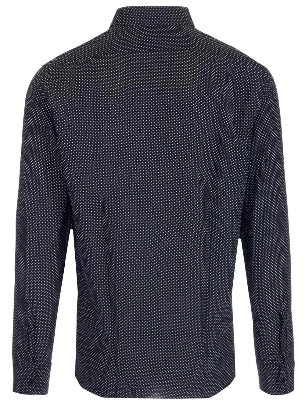 Saint Laurent Yves Dot Printed Long-Sleeved Shirt