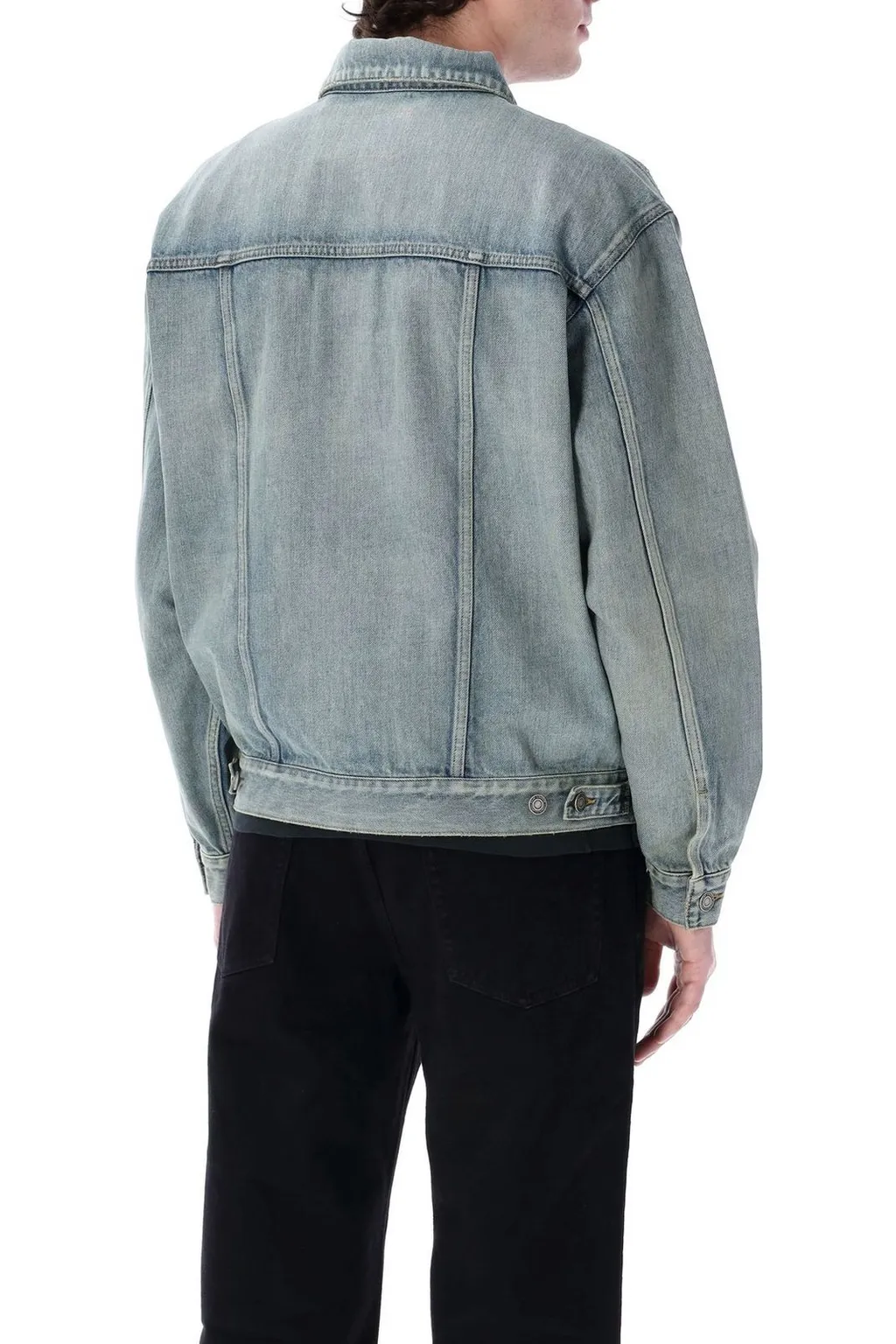 Saint Laurent Button-Up Denim Trucker Jacket