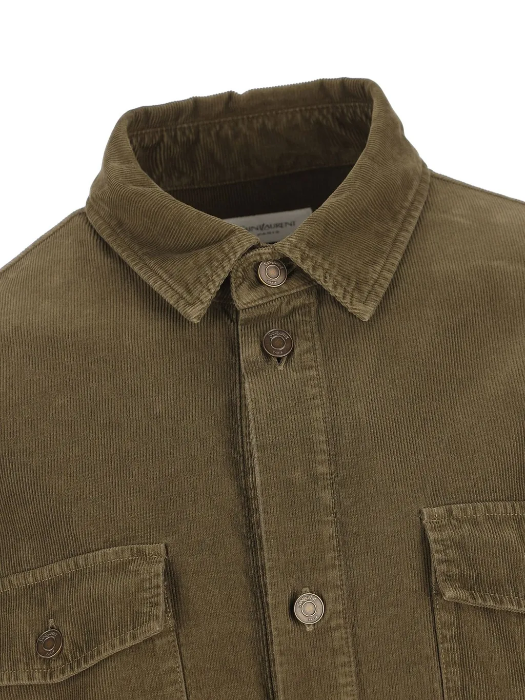 Saint Laurent Corduroy Button-Up Overshirt