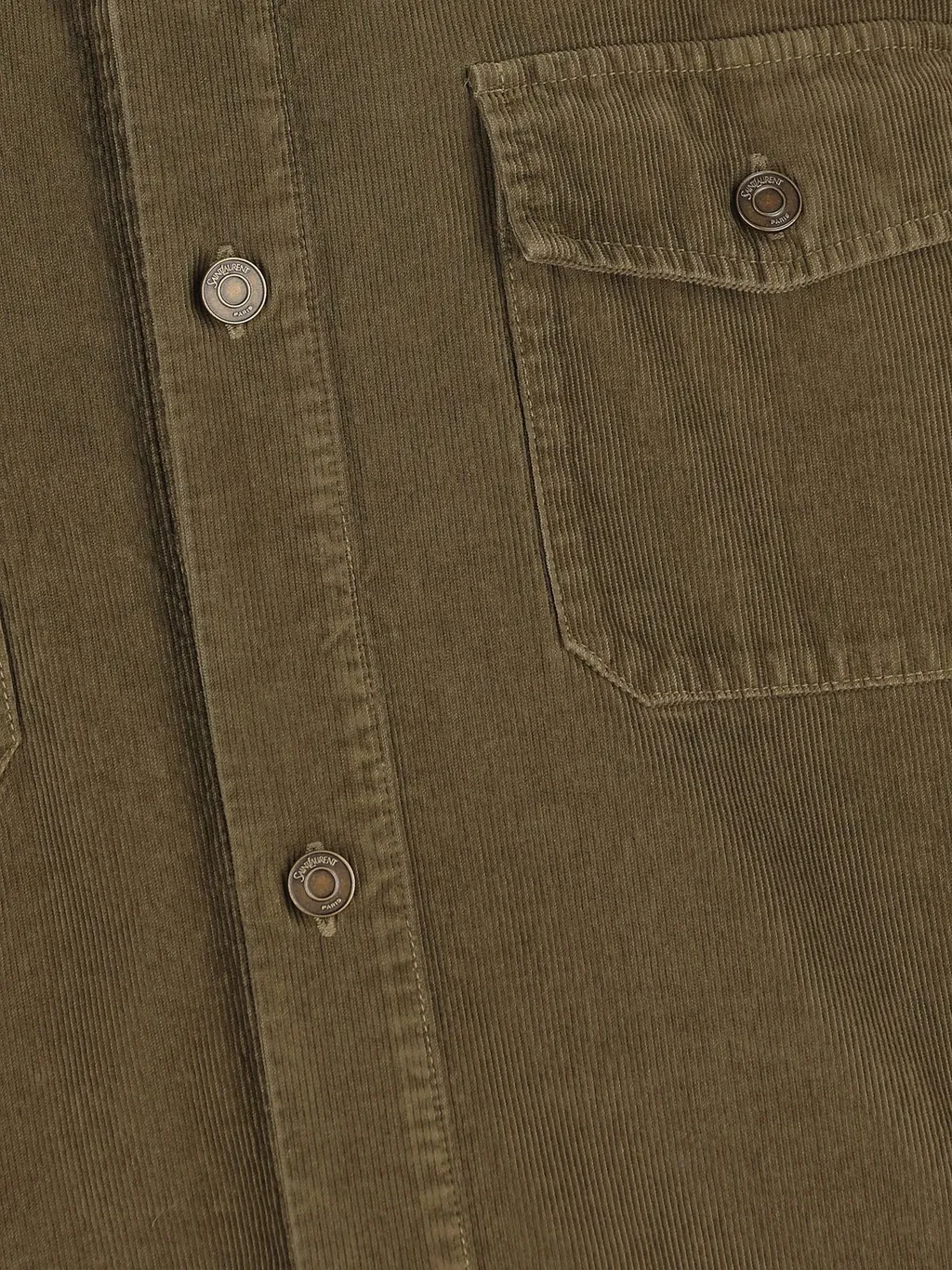 Saint Laurent Corduroy Button-Up Overshirt