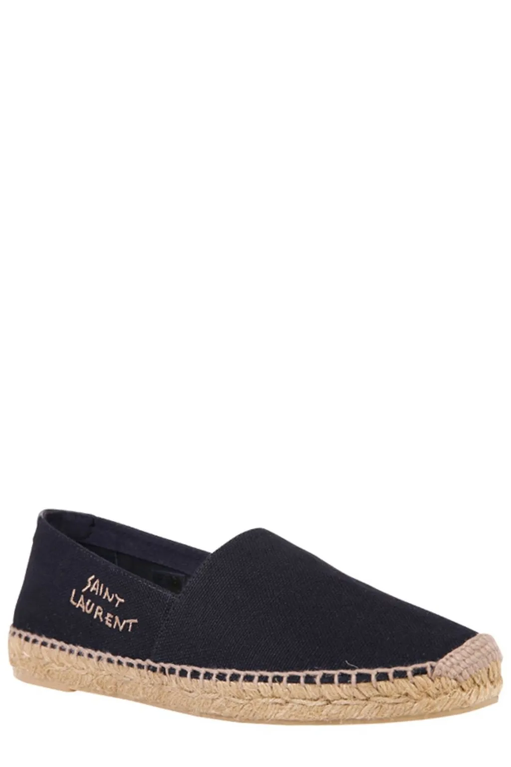 Saint Laurent Logo Embroidered Slip-On Espadrilles