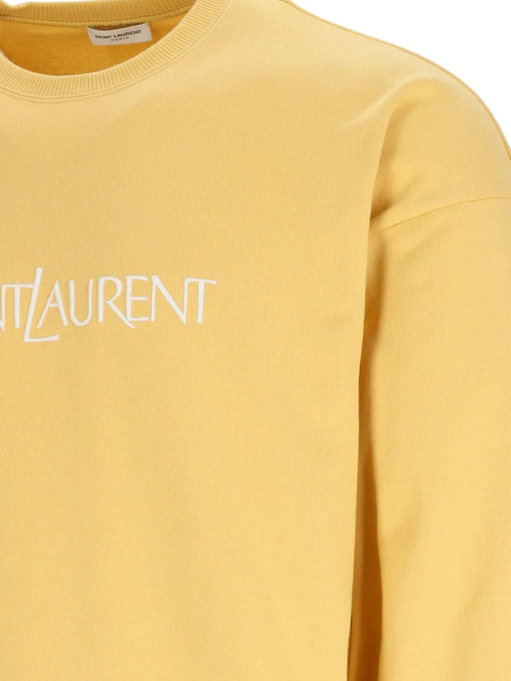 Saint Laurent Logo Embroidered Crewneck Sweatshirt