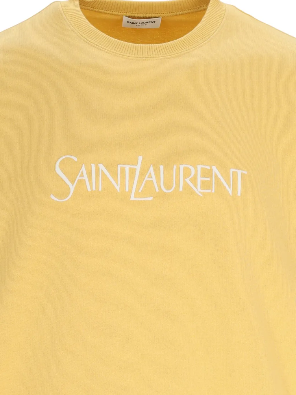 Saint Laurent Logo Embroidered Crewneck Sweatshirt
