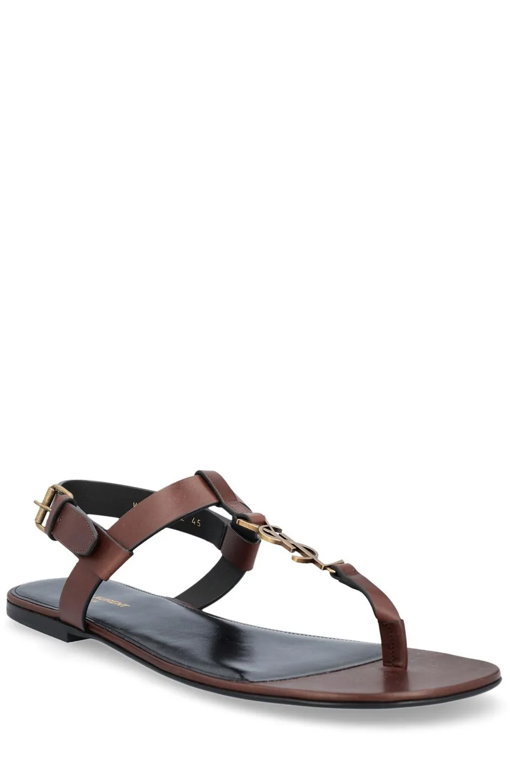 Saint Laurent Cassandra Logo Plaque Sandals