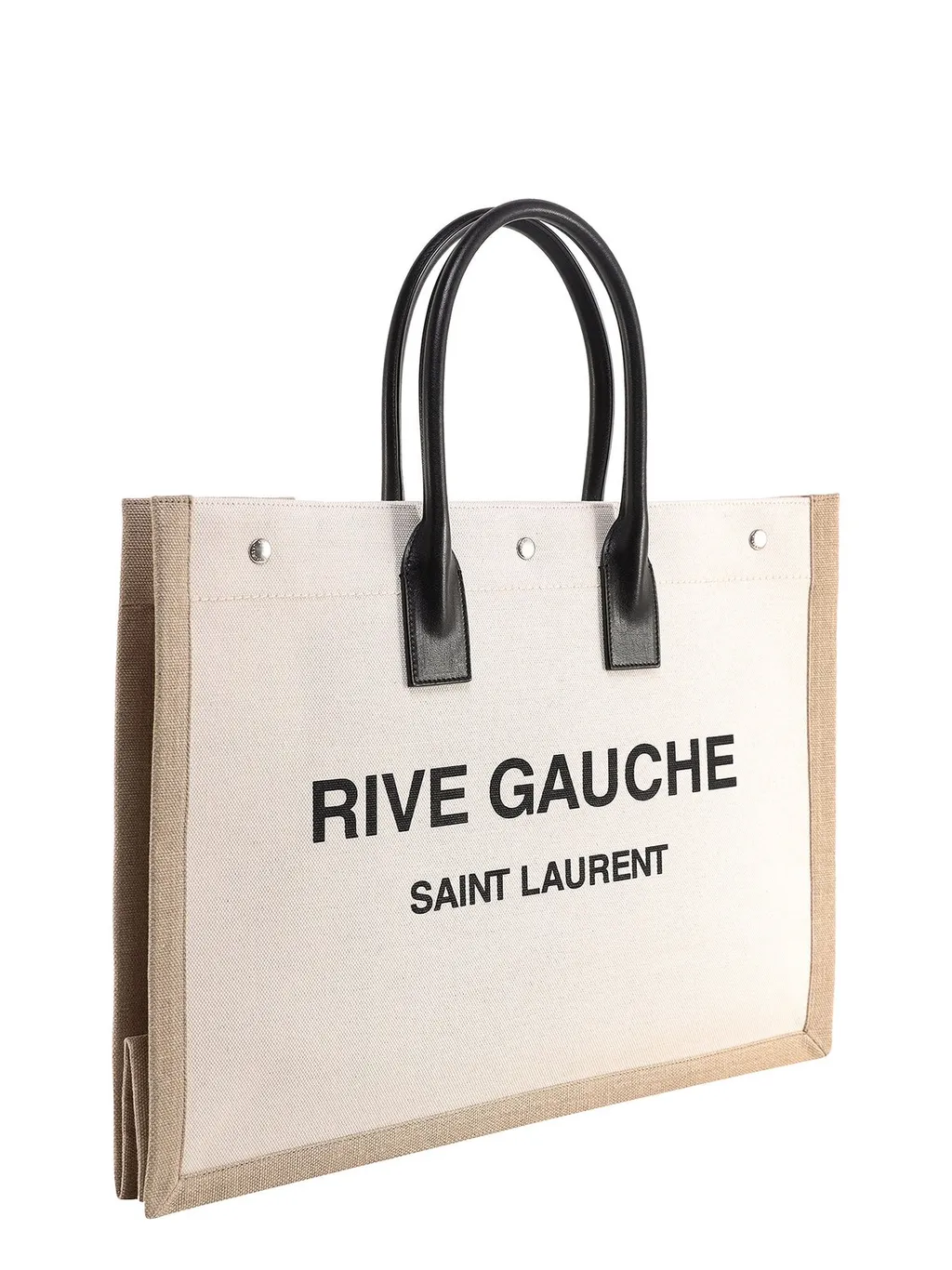 Saint Laurent Rive Gauche Logo Printed Tote Bag