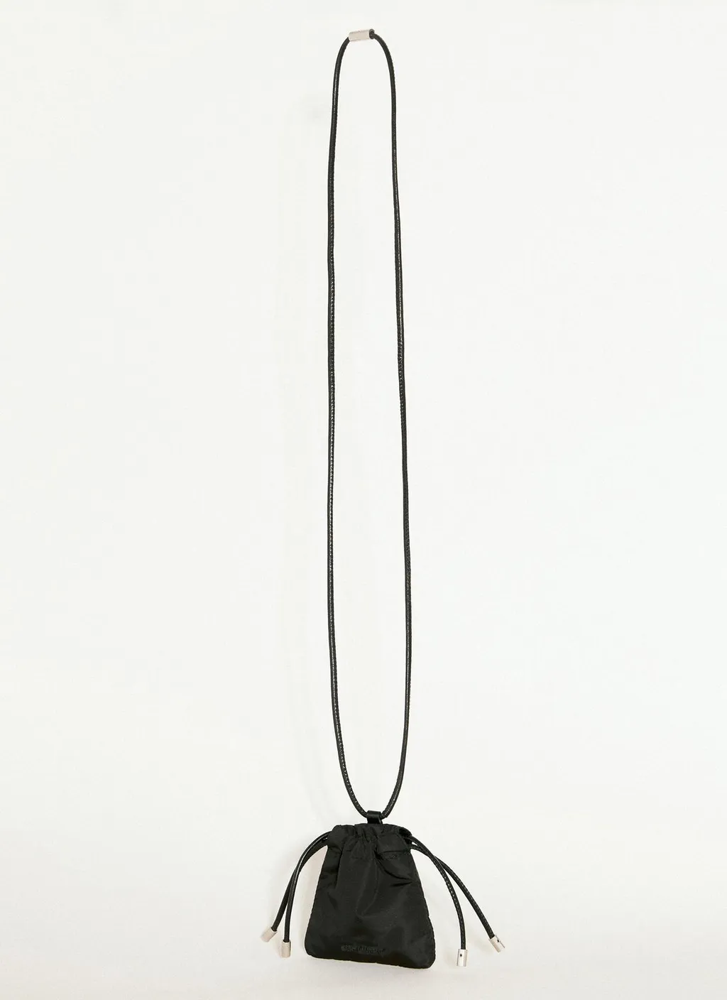 Saint Laurent Logo Lettering Drawstring Airpods Case