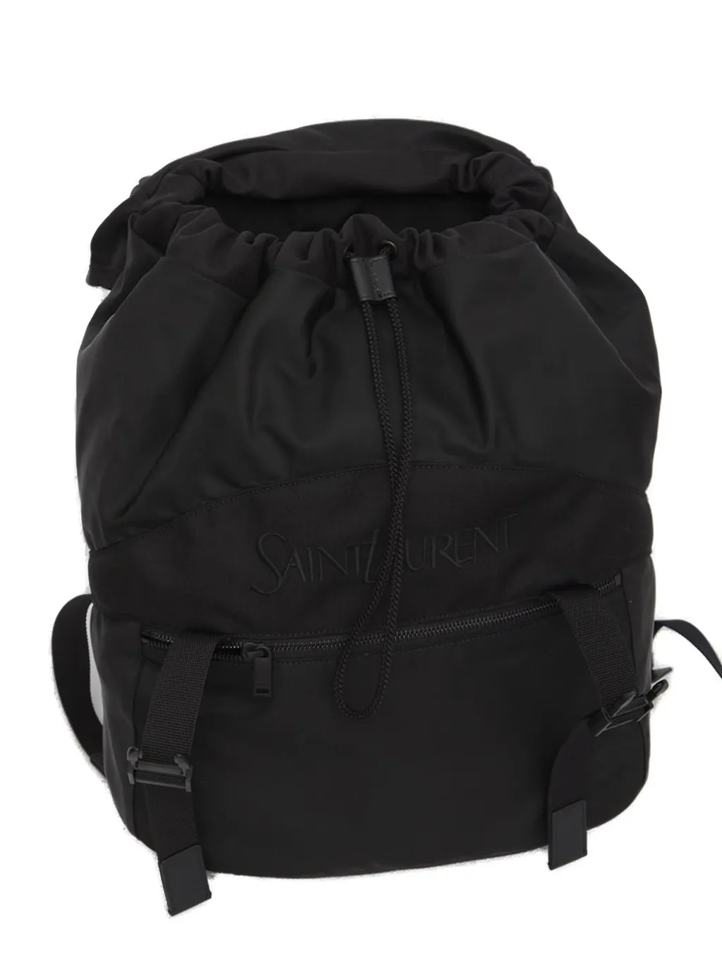 Saint Laurent Logo Embroidered Buckle Fastening Backpack