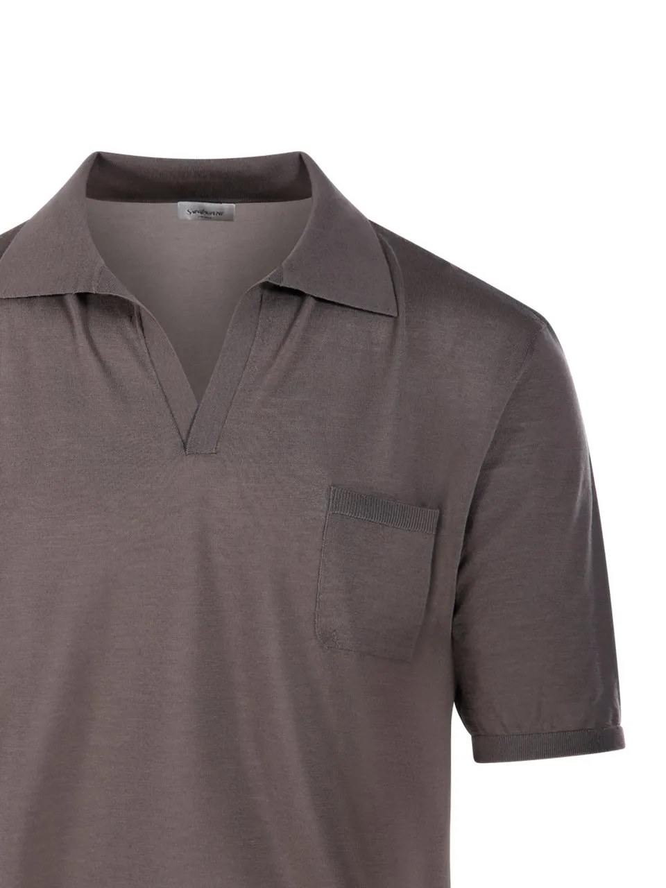 Saint Laurent V-Neck Short-Sleeved Polo Shirt