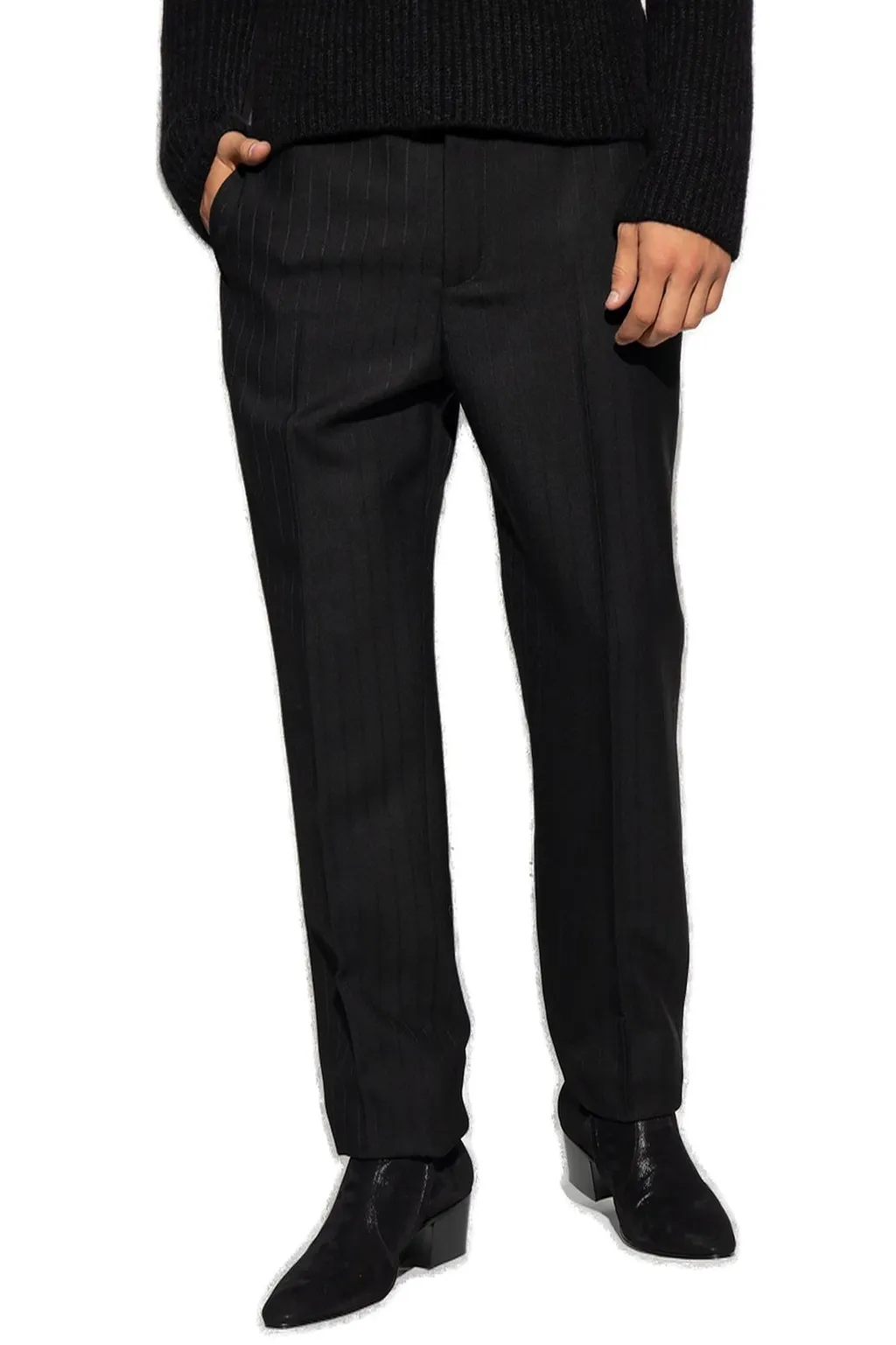 Saint Laurent Straight Leg Pinstripe Trousers