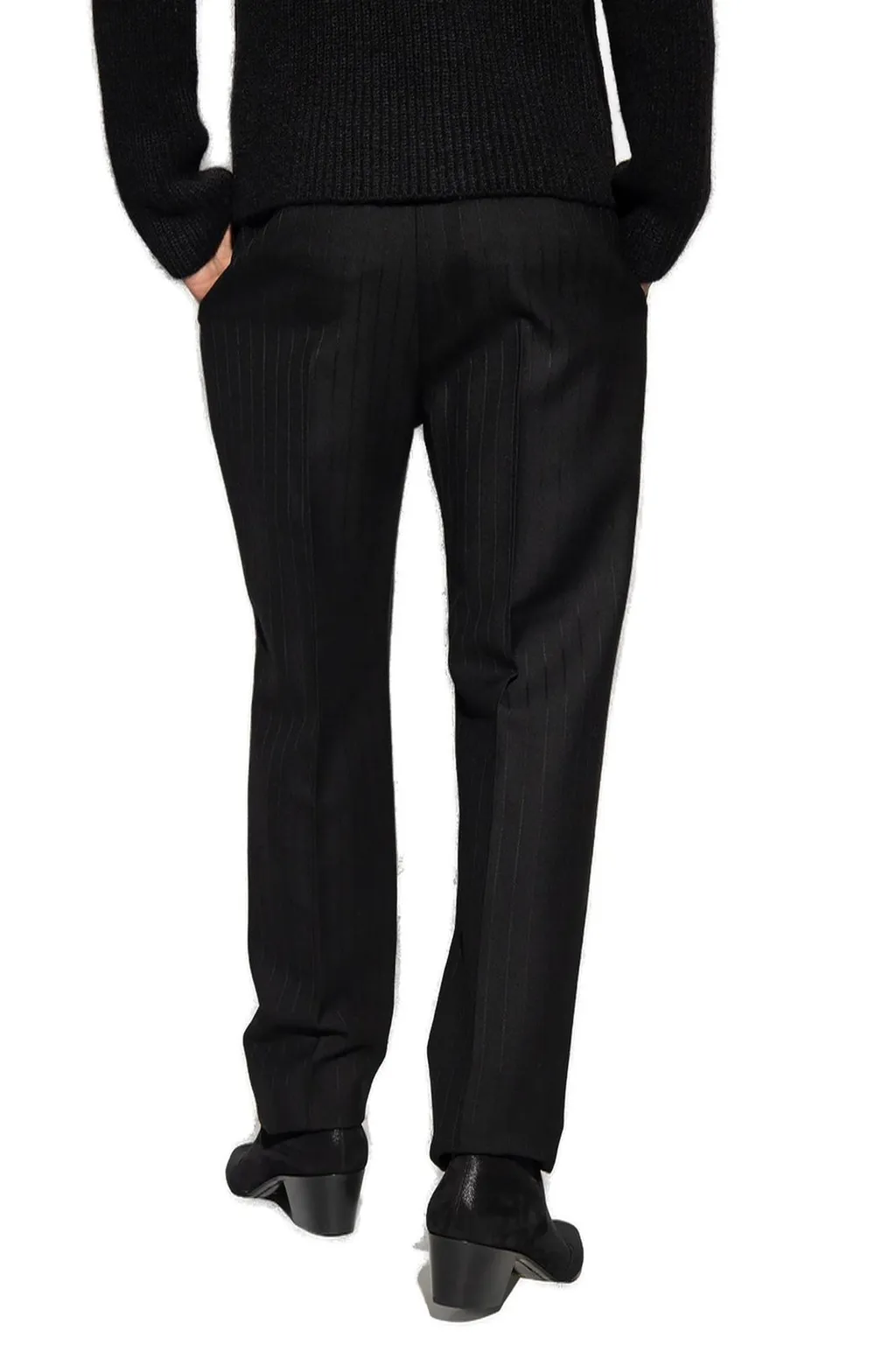 Saint Laurent Straight Leg Pinstripe Trousers