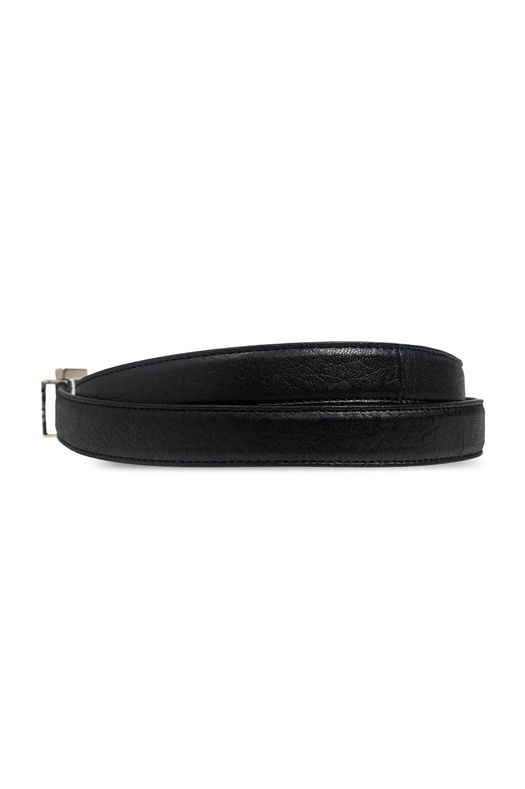 Saint Laurent Logo Plaque Buckled Belt