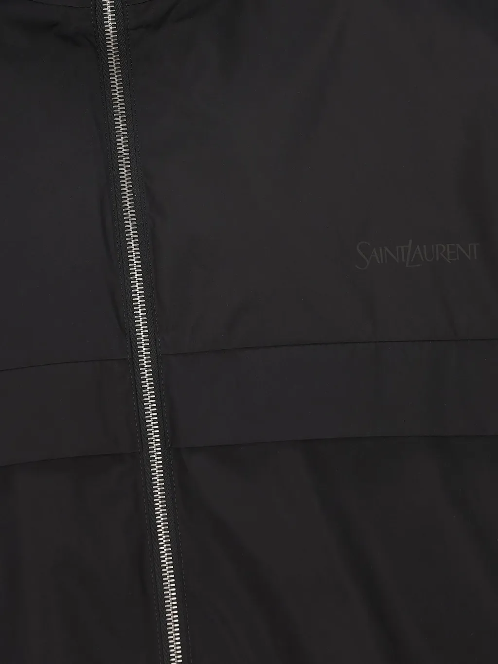 Saint Laurent Logo Embroidered Zip-Up Jacket