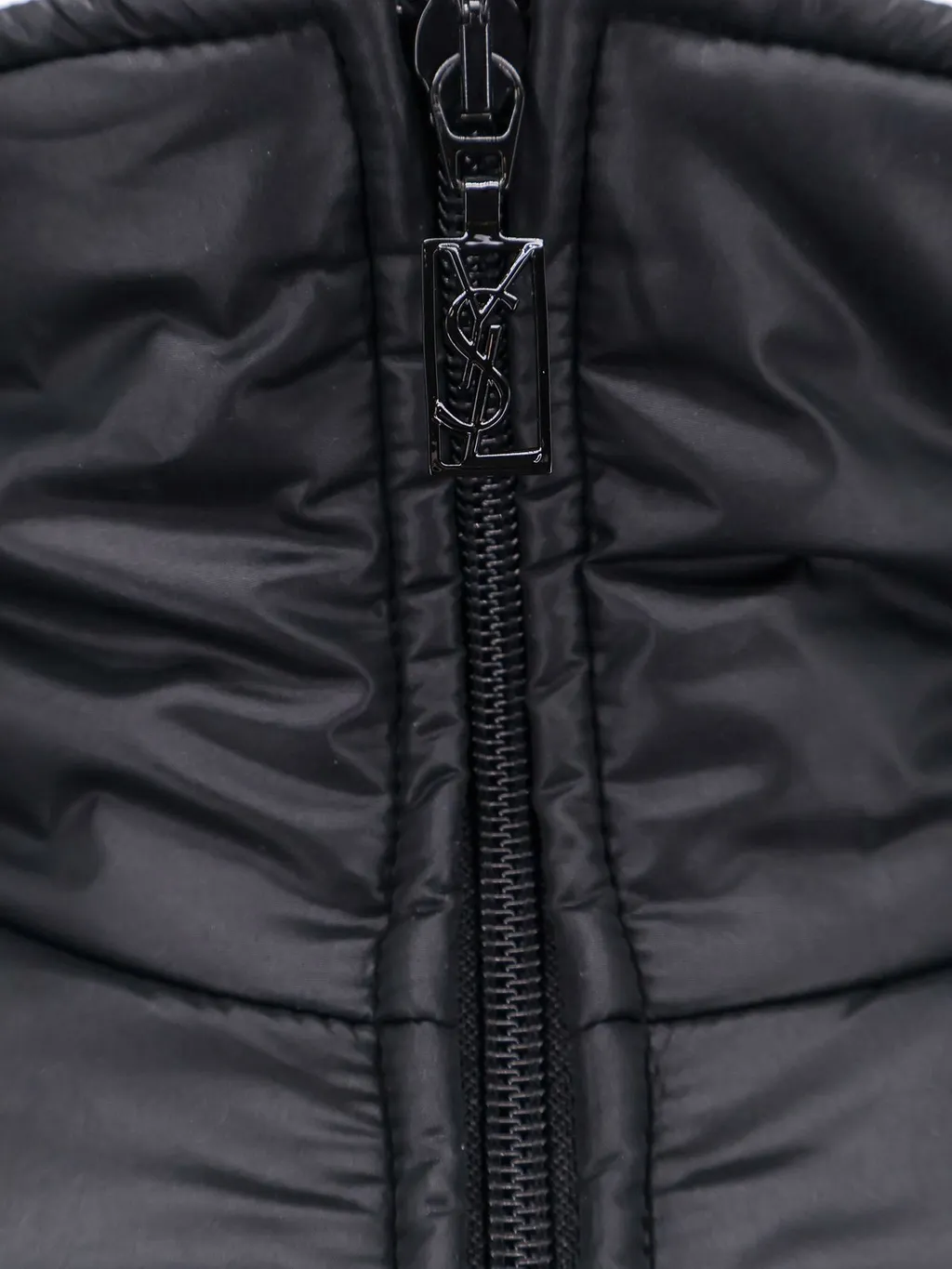 Saint Laurent Cassandre Zip-Up Puffer Jacket
