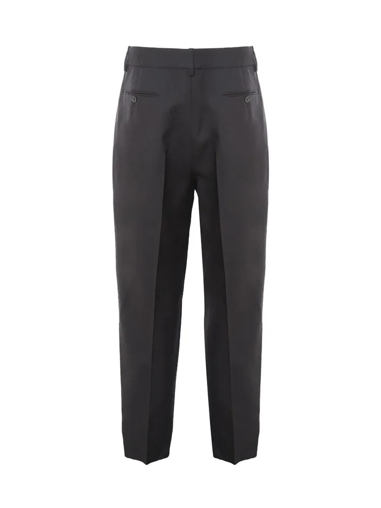 Saint Laurent Button Detailed Straight Leg Trousers