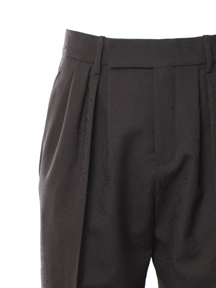 Saint Laurent Button Detailed Straight Leg Trousers