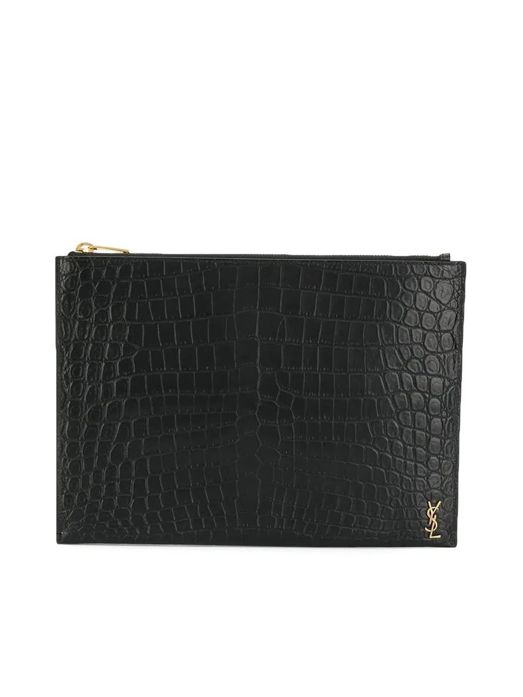 Saint Laurent Tiny Monogram Zippered Tablet Holder