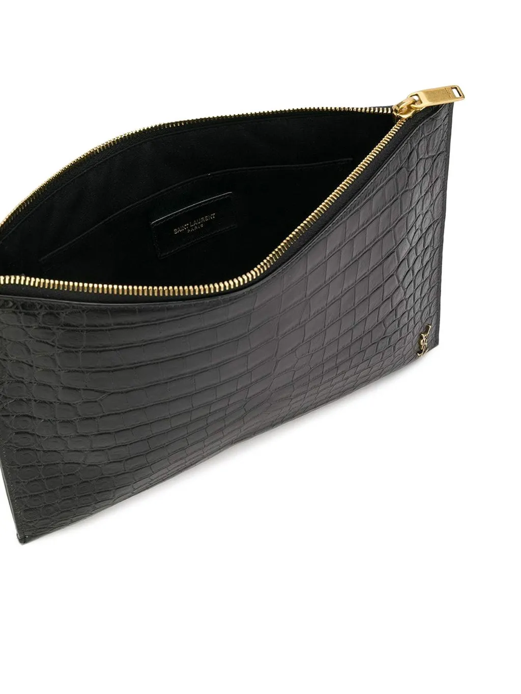 Saint Laurent Tiny Monogram Zippered Tablet Holder