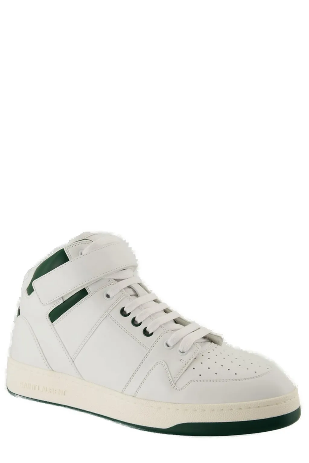 Saint Laurent Lax Round Toe Lace-Up Sneakers