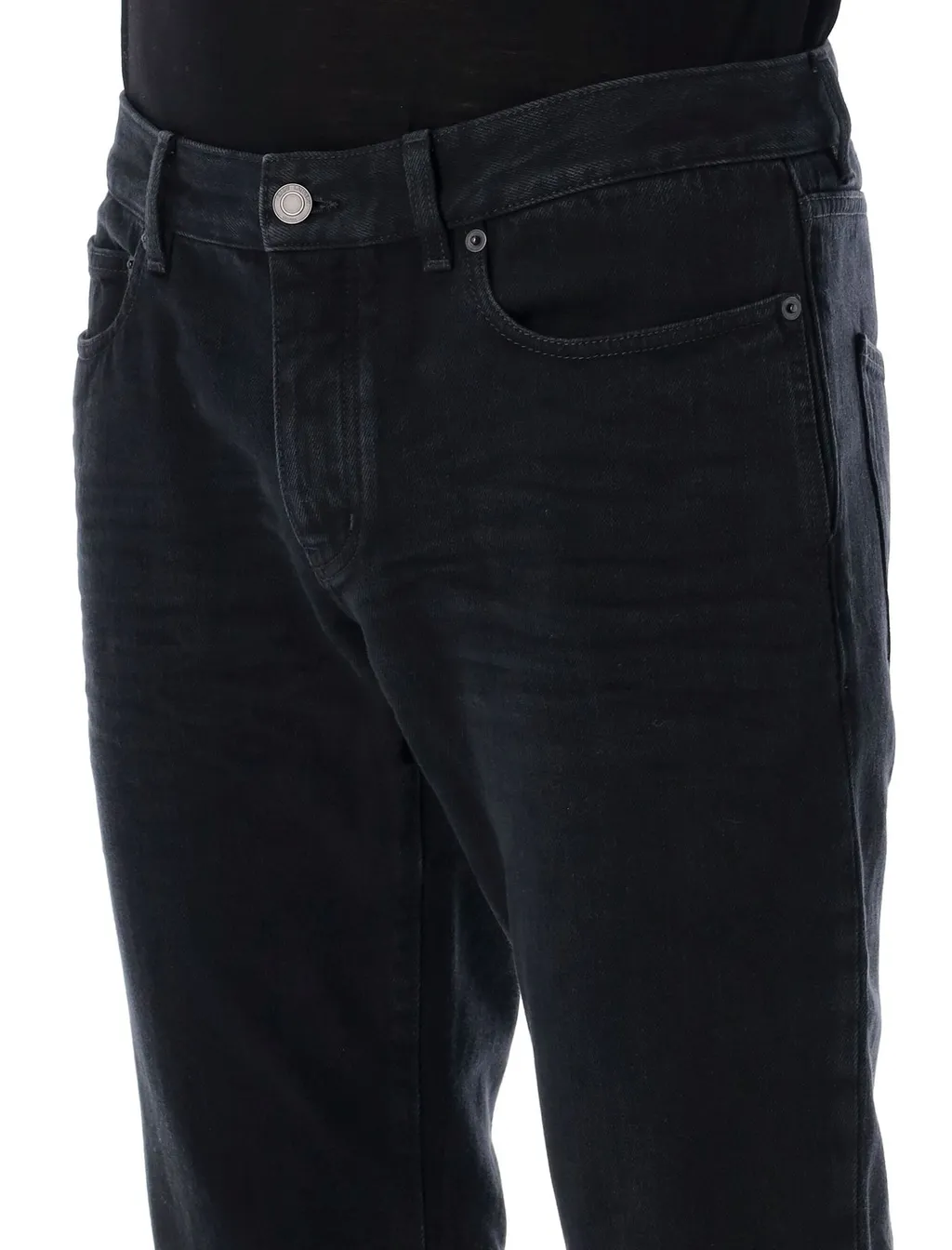 Saint Laurent Logo Patch Slim Cut Jeans