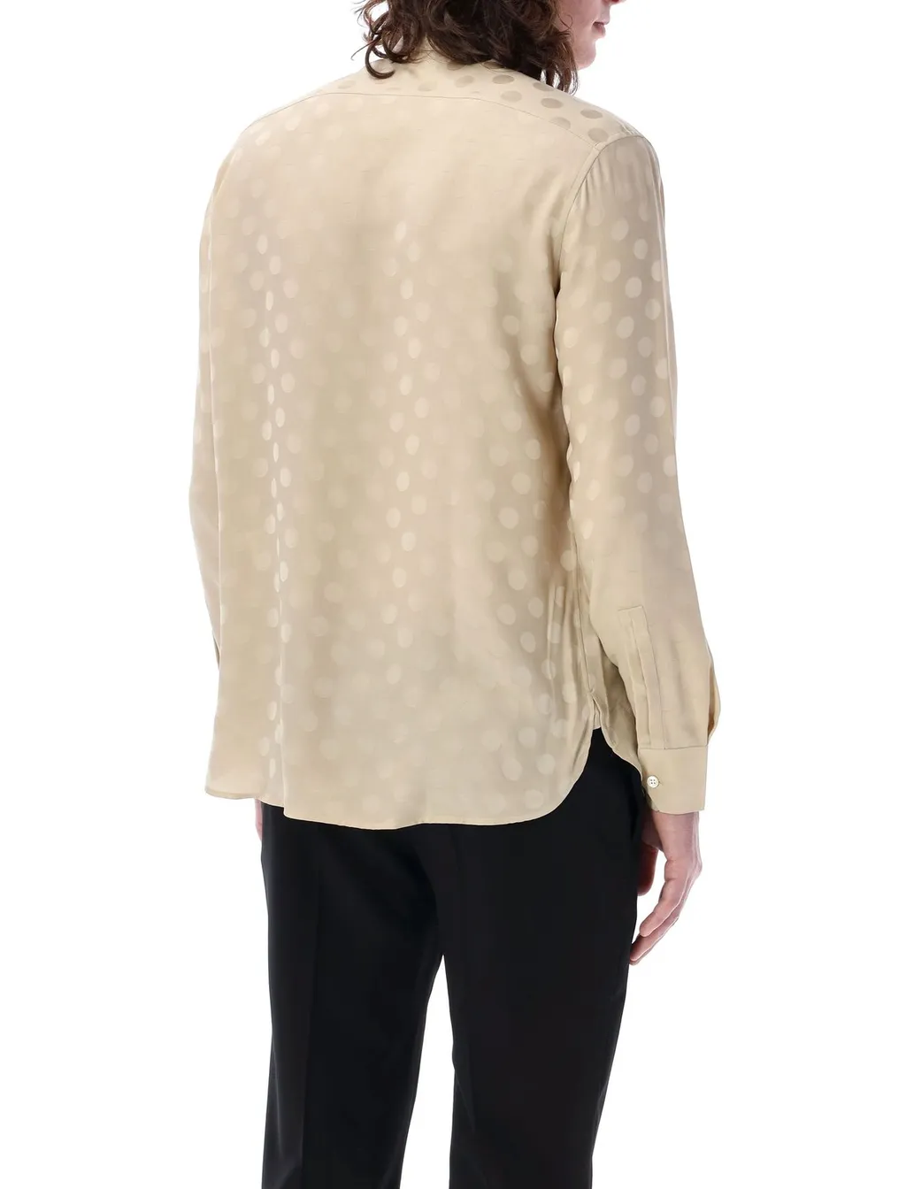 Saint Laurent Dotted Long-Sleeved Shirt