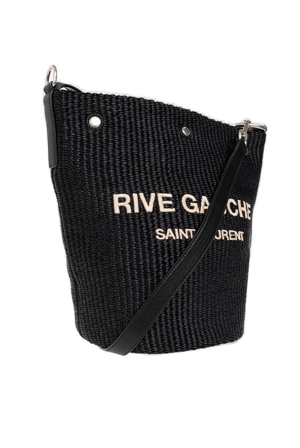 Saint Laurent Logo Embroidered Bucket Bag