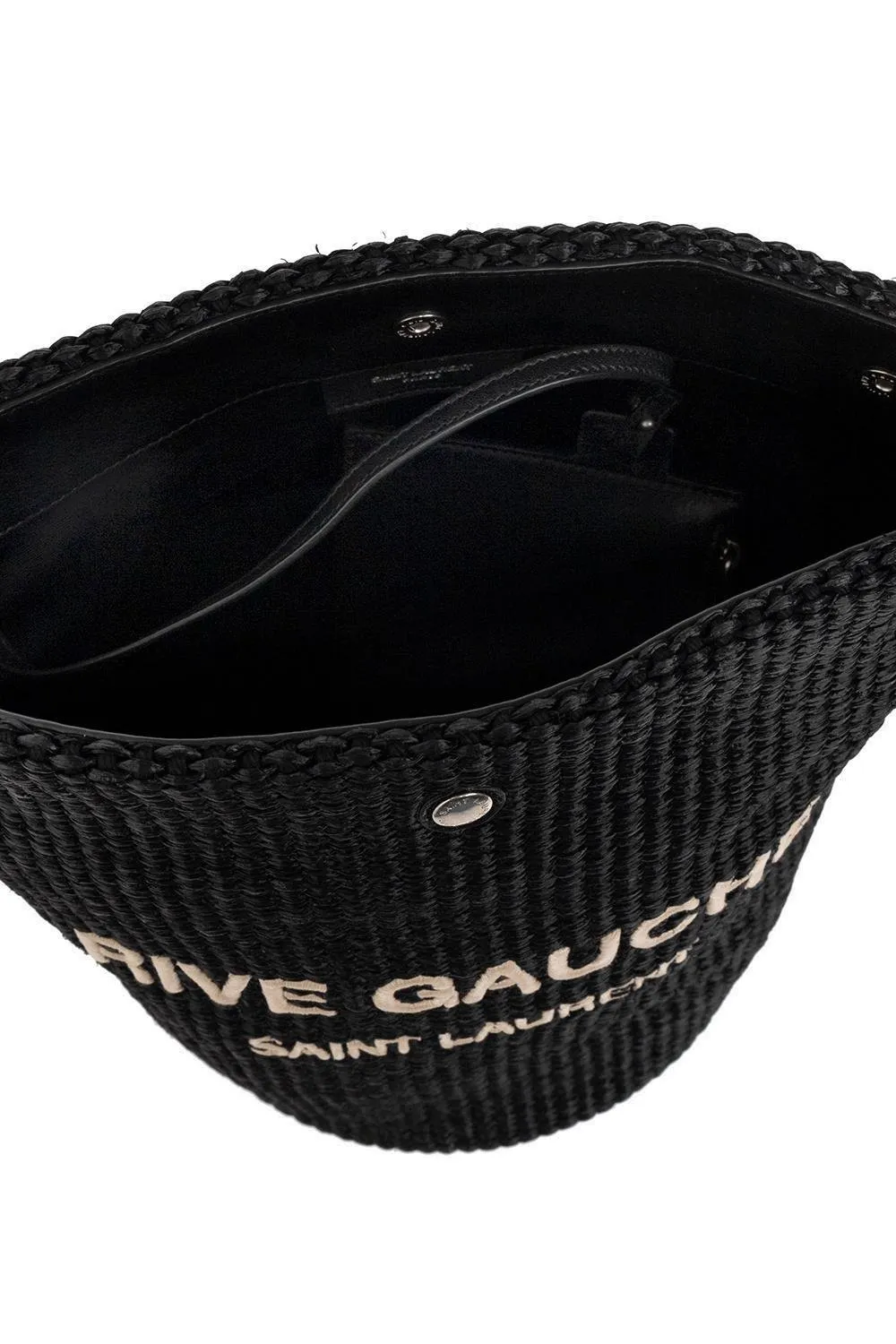 Saint Laurent Logo Embroidered Bucket Bag
