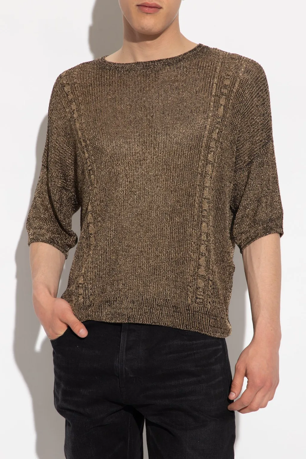 Saint Laurent Crewneck Short-Sleeved T-Shirt