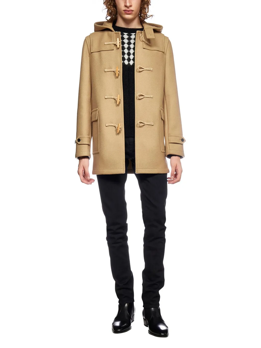 Saint Laurent Hooded Duffle Coat