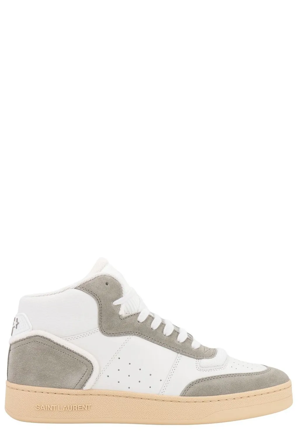 Saint Laurent Sl/80 Logo Embossed High-Top Sneakers