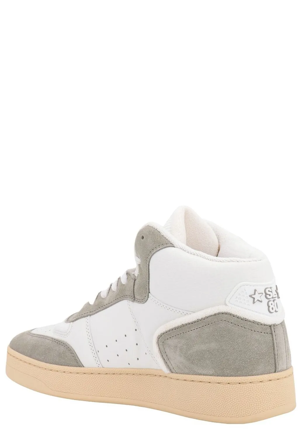 Saint Laurent Sl/80 Logo Embossed High-Top Sneakers