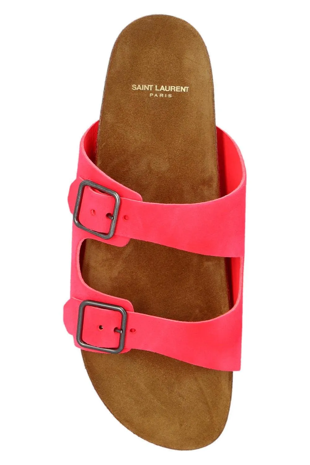 Saint Laurent Jimmy Double-Strap Slip-On Sandals