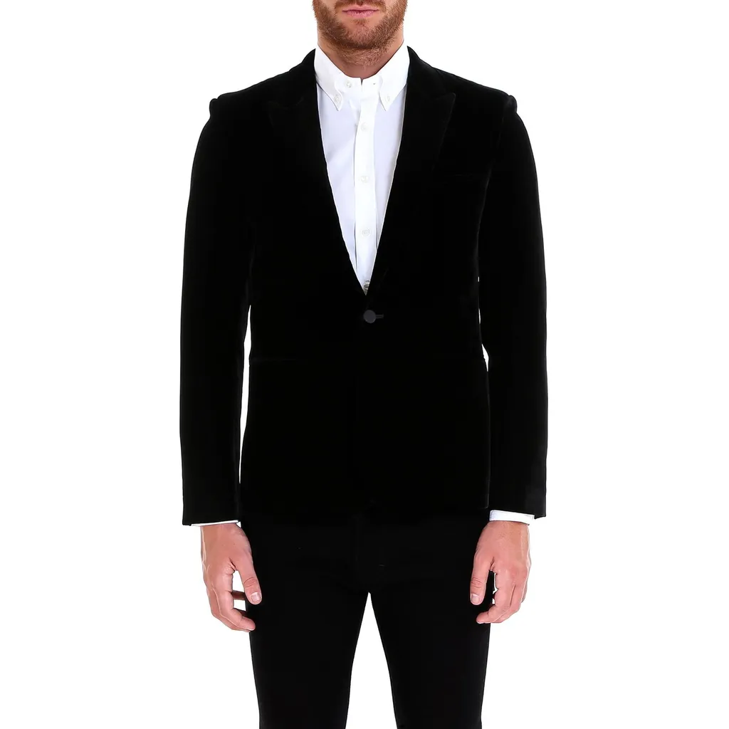 Saint Laurent Velvet Long-Sleeved Blazer