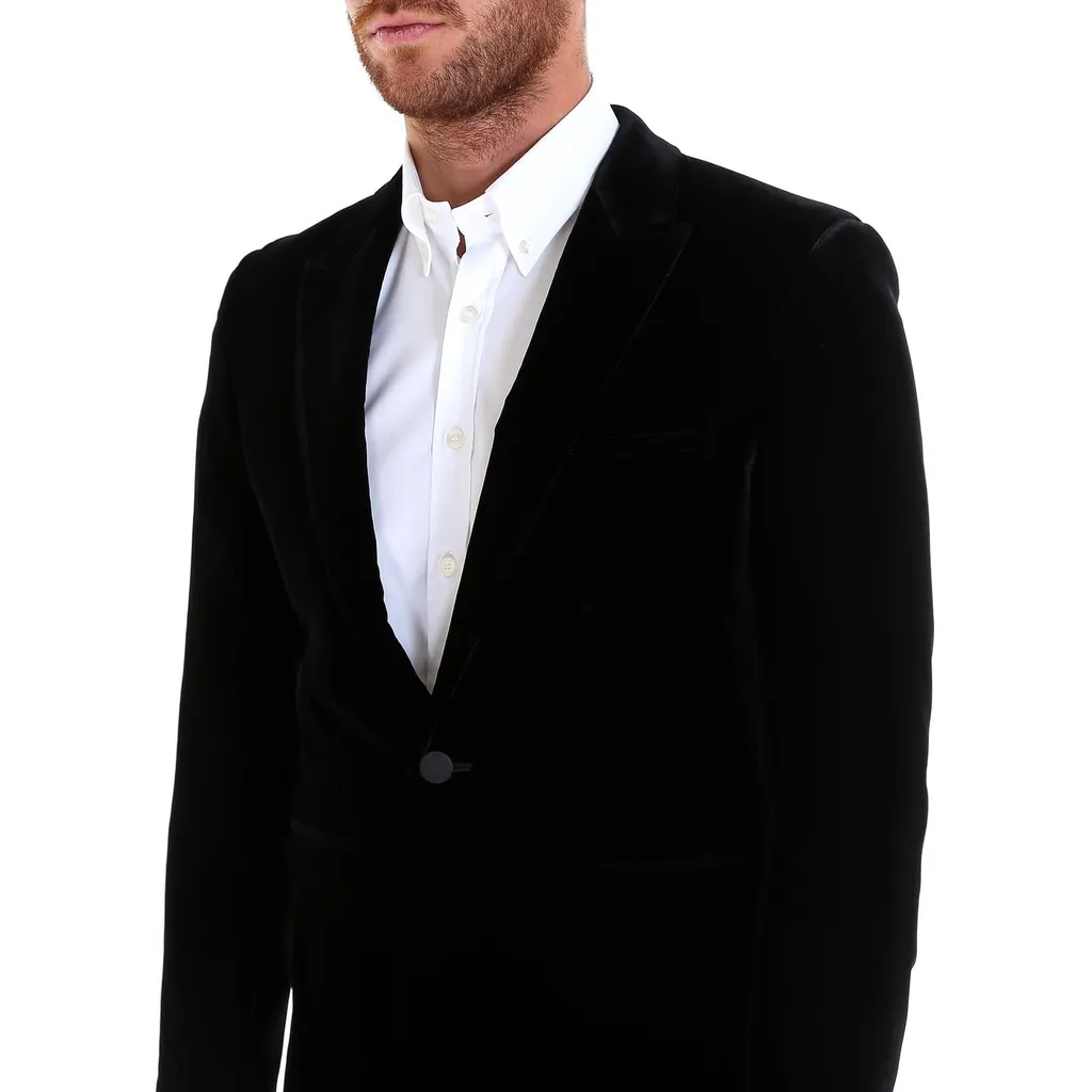 Saint Laurent Velvet Long-Sleeved Blazer